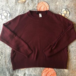 H&M maroon knit sweater